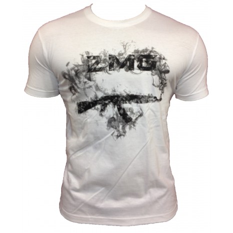 T-SHIRT ZMG ZBAT BLANC LOGO KALASH FUMEE