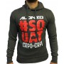 Sweat ALONZO SQUAT - Gris anthracite  Rouge