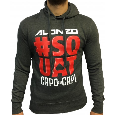 Sweat ALONZO SQUAT - Gris anthracite  Rouge