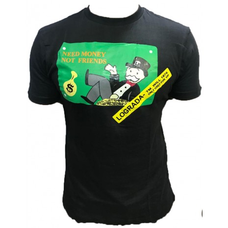 LOGRADA -  Need money  -   Tshirt Logo Noir