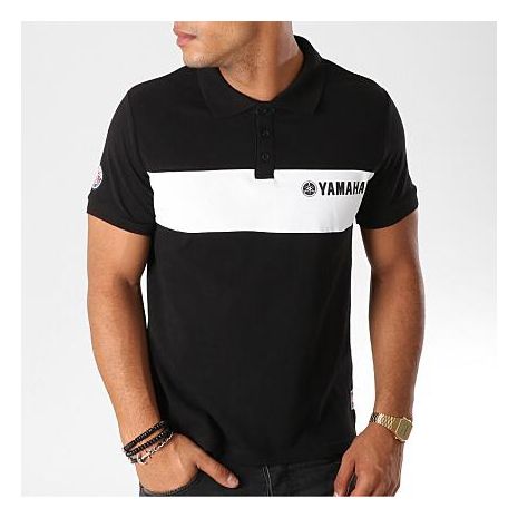 Polo 2019 Yamaha Noir bande blanche