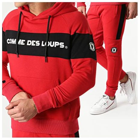 COMME DES LOUPS Ensemble De Survetement Napoli Rouge 